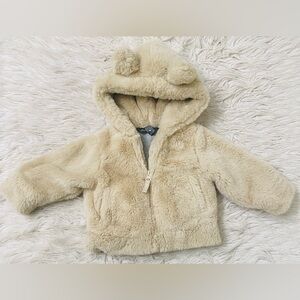 So stinkin cute Eddie Bauer fuzzy coat size 6-12M.